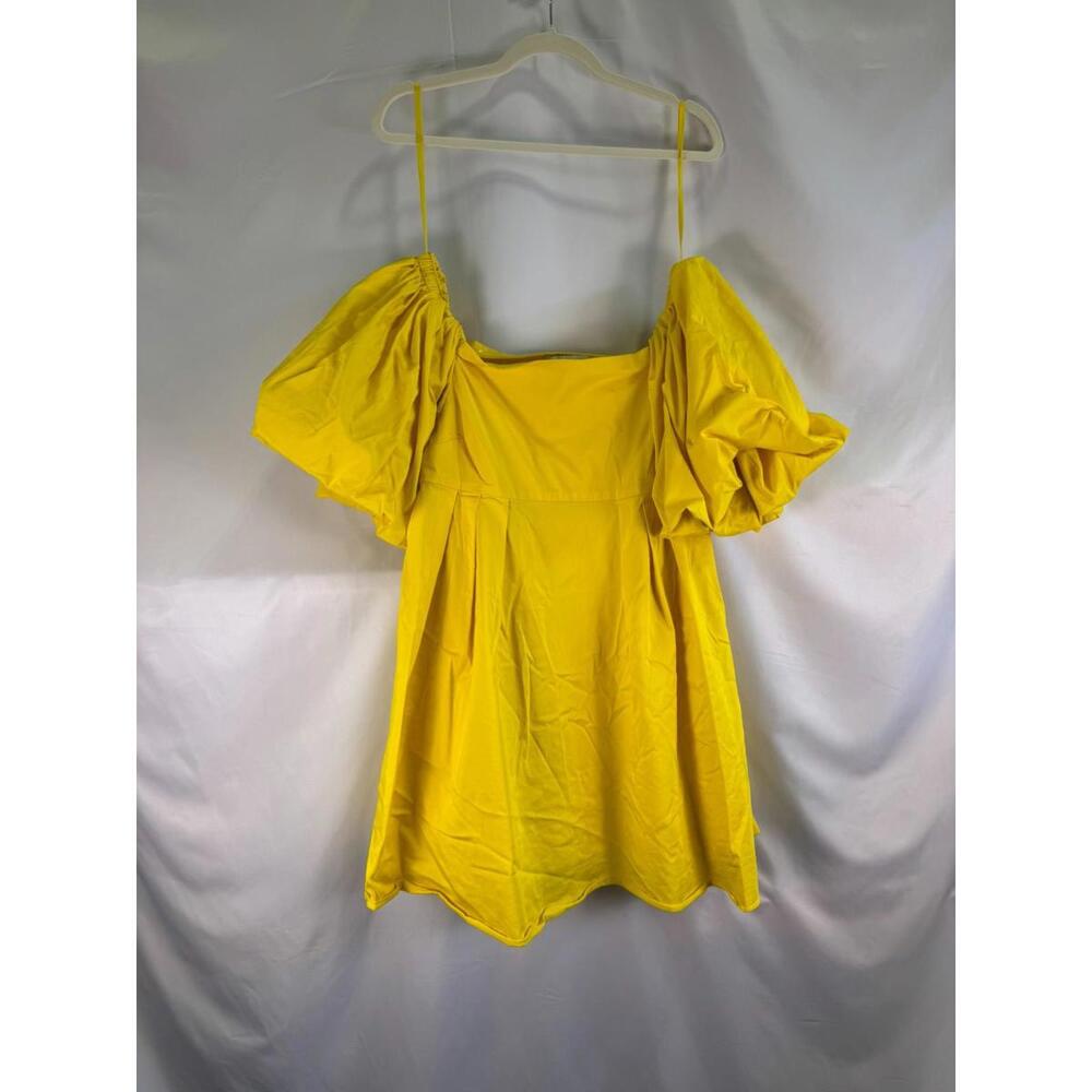 Peter Som x RTR Yellow Satin Dress Size 12 - Picture 4 of 5